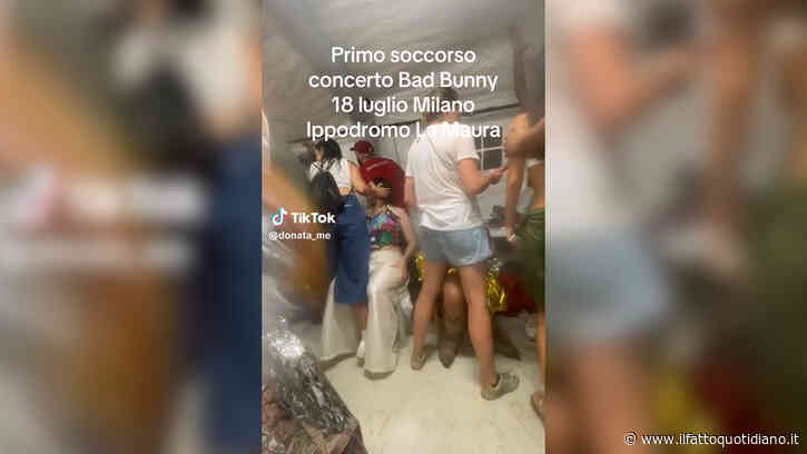 Feriti al concerto di Bad Bunny dopo la violenta grandinata: la tenda del Primo Soccorso si riempie di fan – Video