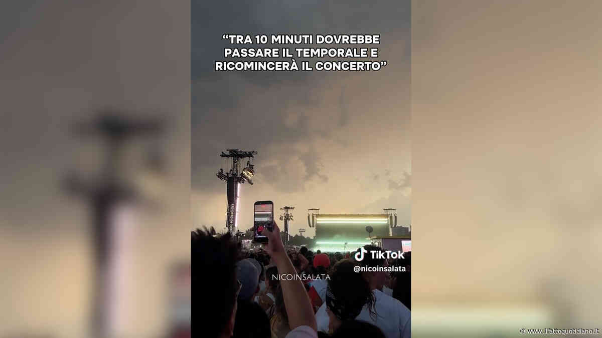 “Rimanete in posizione, non evacuate”: l’annuncio al concerto di Bad Bunny poco prima della violenta grandinata che ha interrotto l’evento