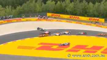 Russell crashes out on first lap