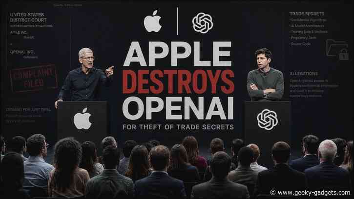 Apple Sues OpenAI Over 400 Allegedly Poached Engineers