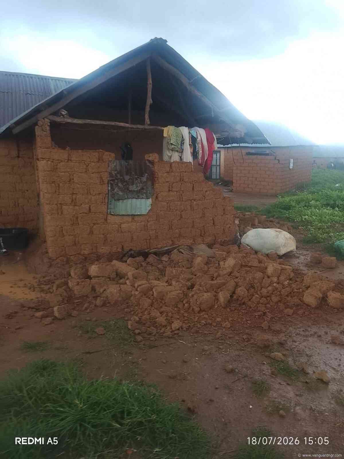 Heavy rainfall destroys over 20 homes, farmlands in Plateau community