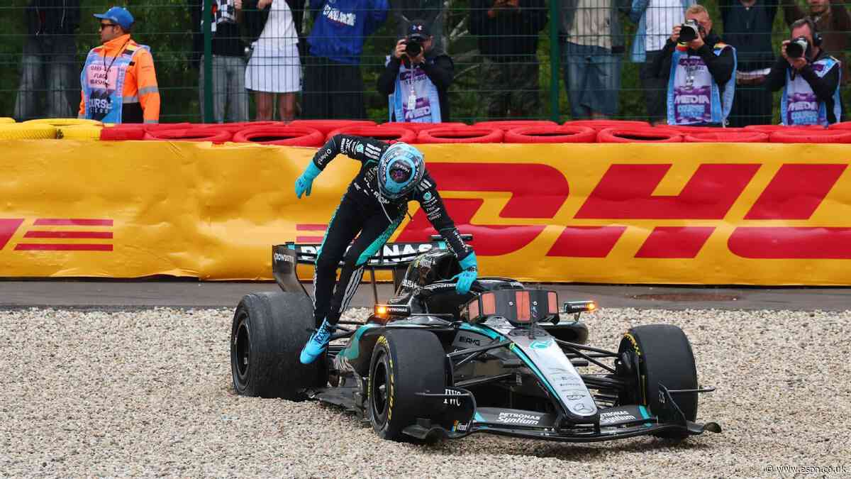 Russell 'numb to the disappointment' after Spa DNF