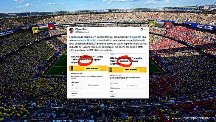 “Avevo l’accredito per la finale, ma la Fifa mi ha tolto tutto”: la denuncia del giornalista Filippo Maria Ricci, escluso da Spagna-Argentina