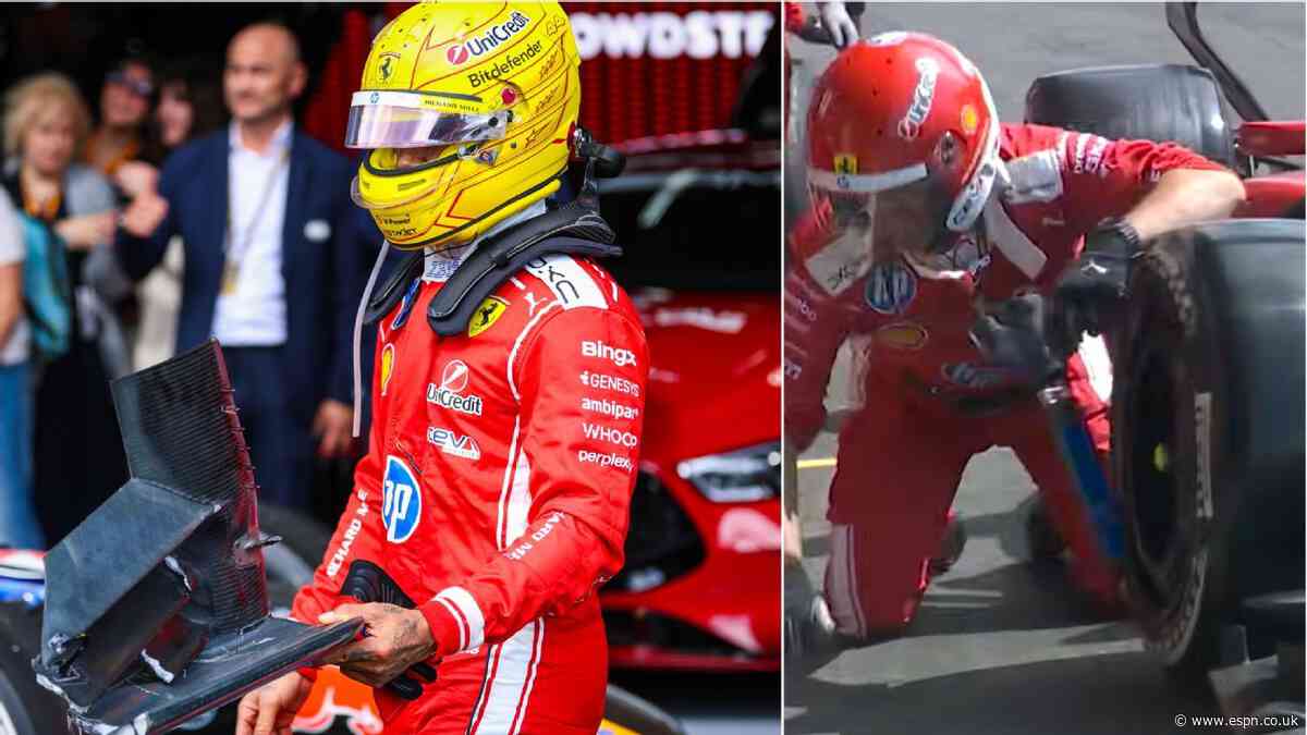 Hamilton gutted after mechanic hit; Ferrari fined