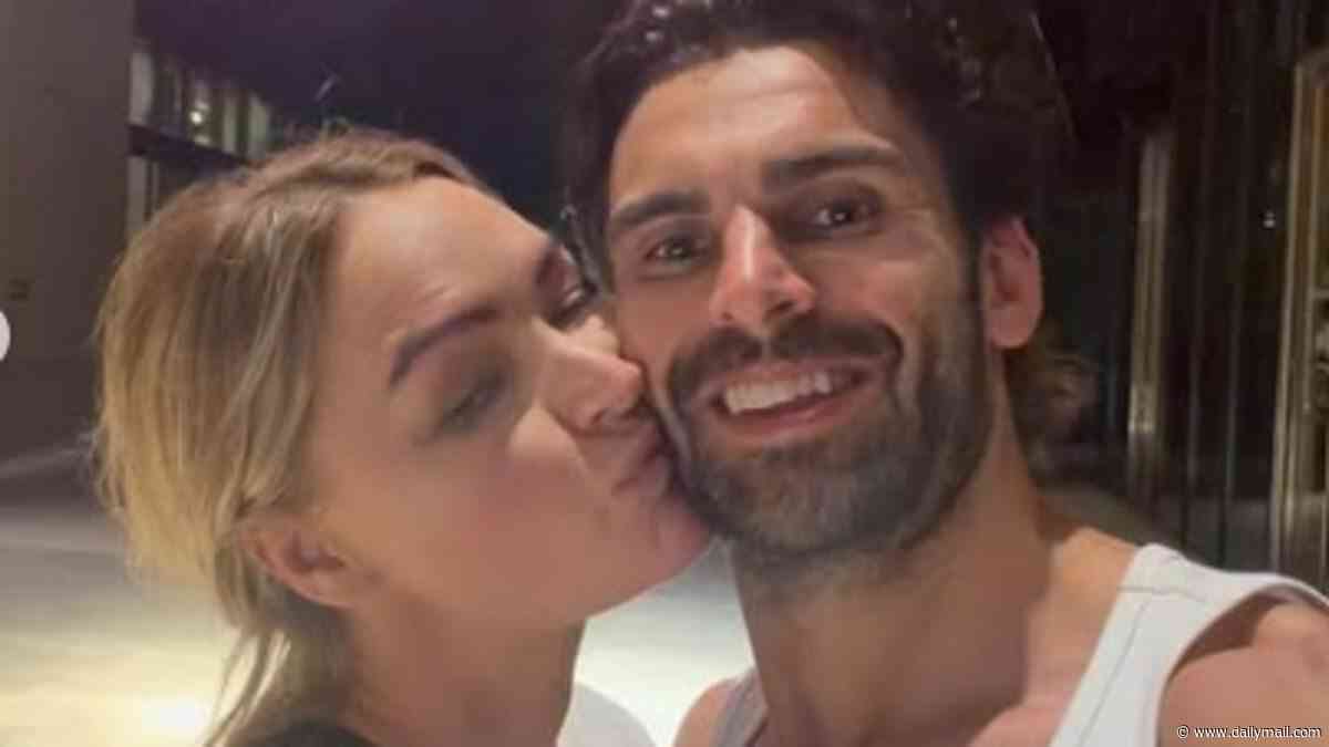 Pregnant Laura Woods shares a kiss with fiancé Adam Collard as she posts sweet family snaps from New York after covering the World Cup