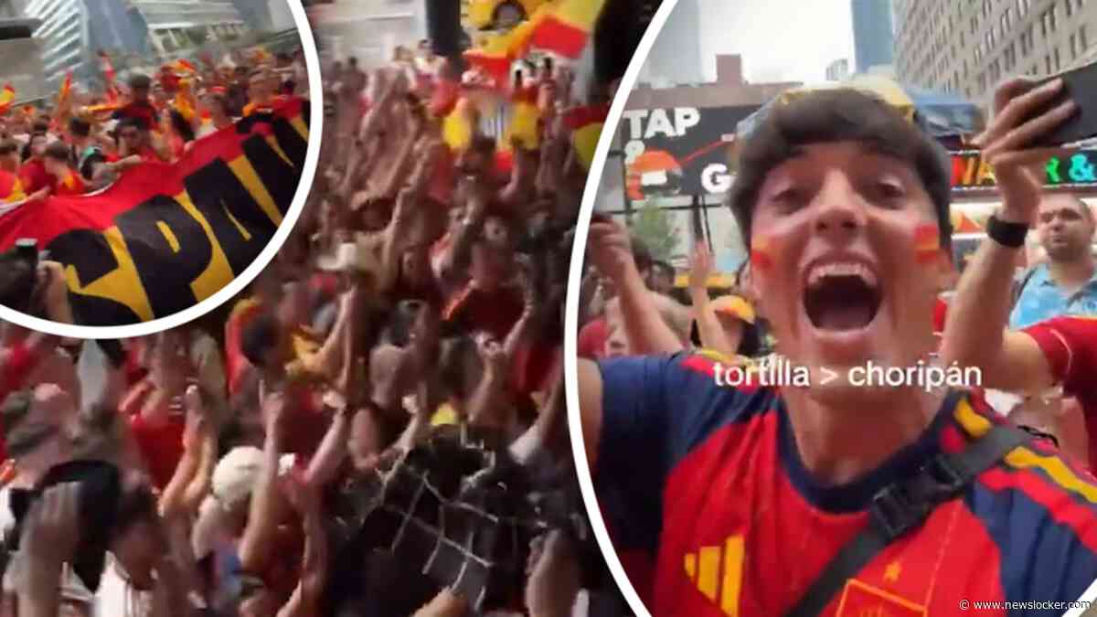 Spaanse fans dansen en zingen er op los in aanloop naar WK-finale