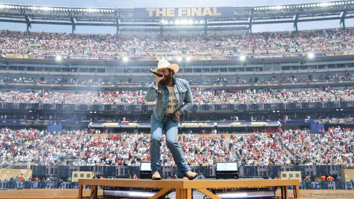 Post Malone Debuts New Song ‘Chrome Heartbreaker’ at World Cup Final Pregame Ceremony