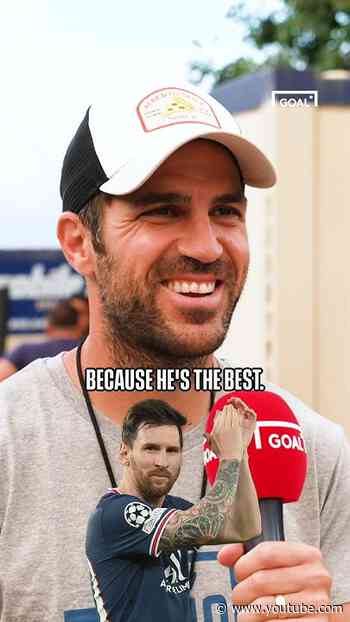 Fabregas knows that Messi's the GOAT 🐐#football #soccer #shorts