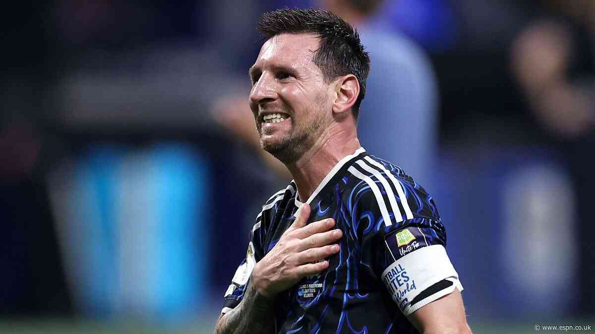 Messi is first man to start in three WC finals