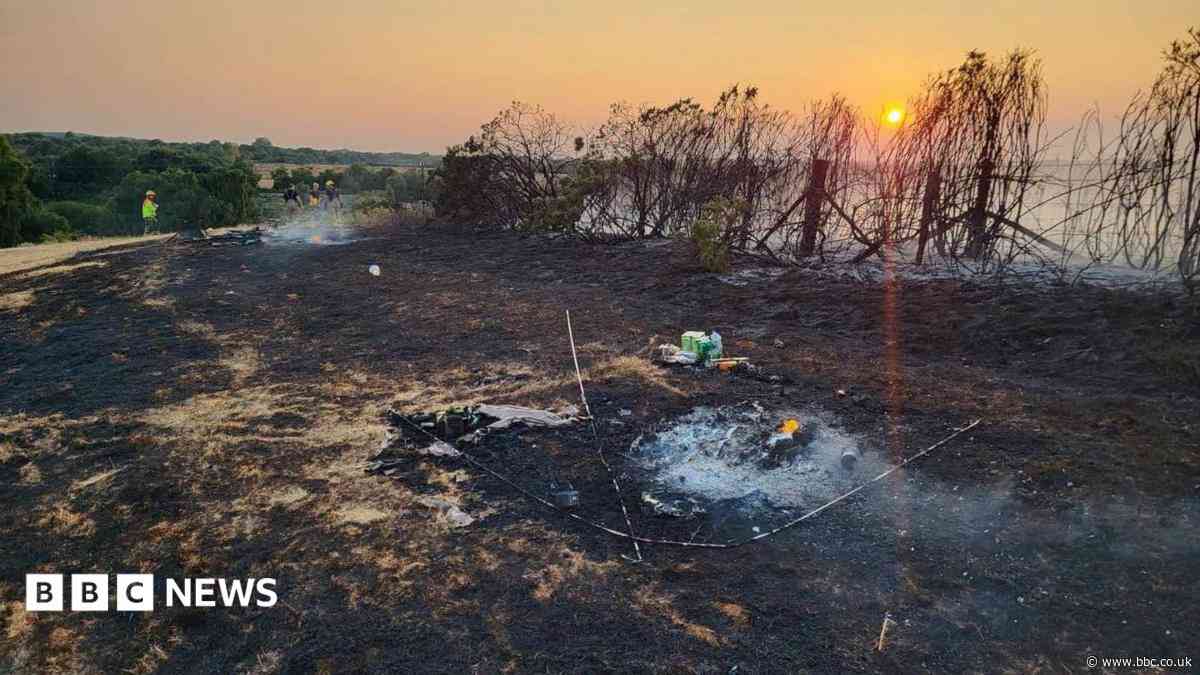 Tent fire destroys part of music festival site