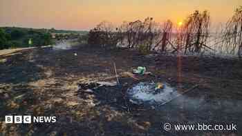 Tent fire destroys part of music festival site