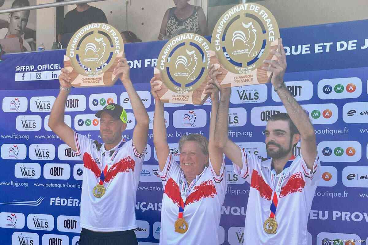 La Niçoise Catherine Jeanroy sacrée championne de France de pétanque aux côtés de Dylan Rocher et Diego Rizzi