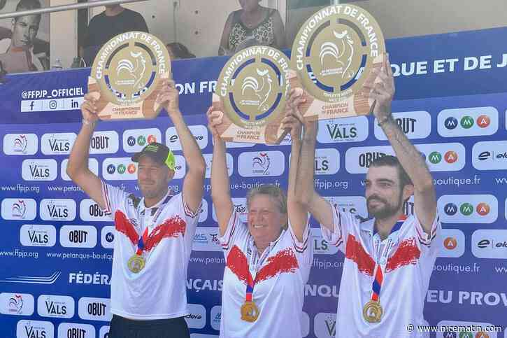 La Niçoise Catherine Jeanroy sacrée championne de France de pétanque aux côtés de Dylan Rocher et Diego Rizzi