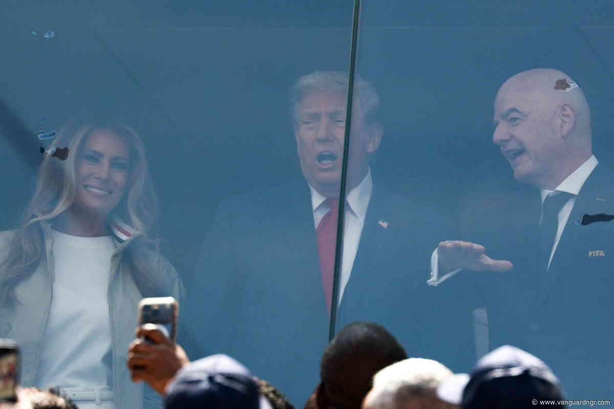 Trump arrives at stadium for World Cup final