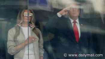 Trump arrives at MetLife Stadium with Melania and his closest family to kick off highly anticipated World Cup final match
