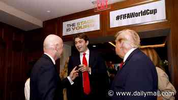 Soccer lover Barron Trump makes rare appearance next to his father as he towers over stadium of packed World Cup final fans