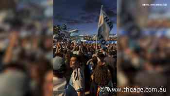Argentinian fans gather at Opera House forecourt