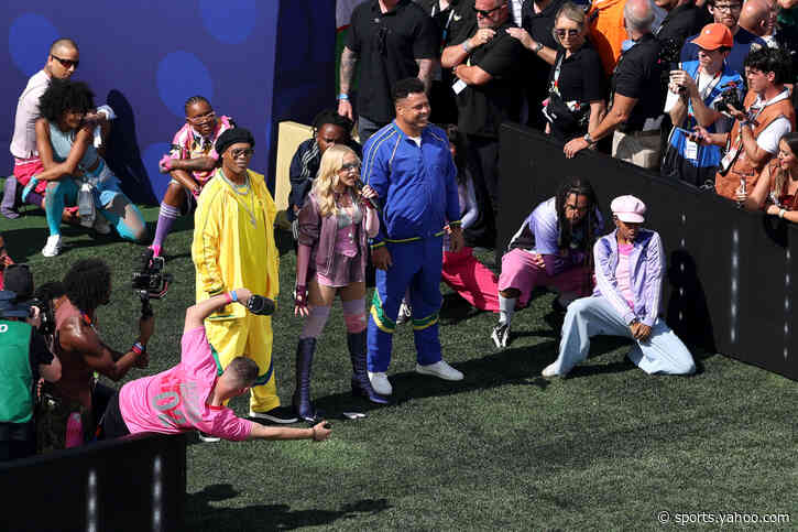 Video: Ronaldo and Ronaldinho chauffeur Madonna in 2026 World Cup Final show
