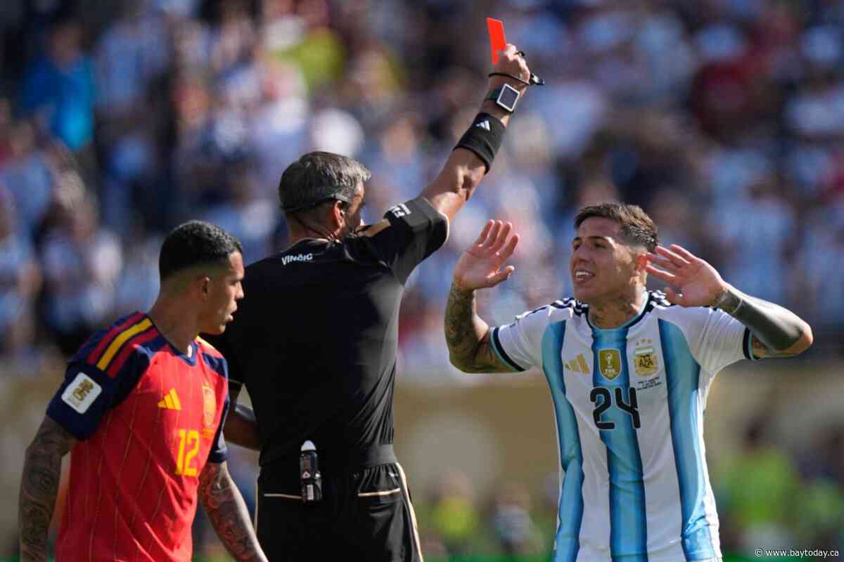 Spain and Argentina are headed to 30 minutes of extra time in the World Cup final
