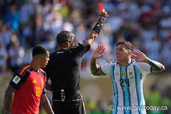 Spain and Argentina are headed to 30 minutes of extra time in the World Cup final