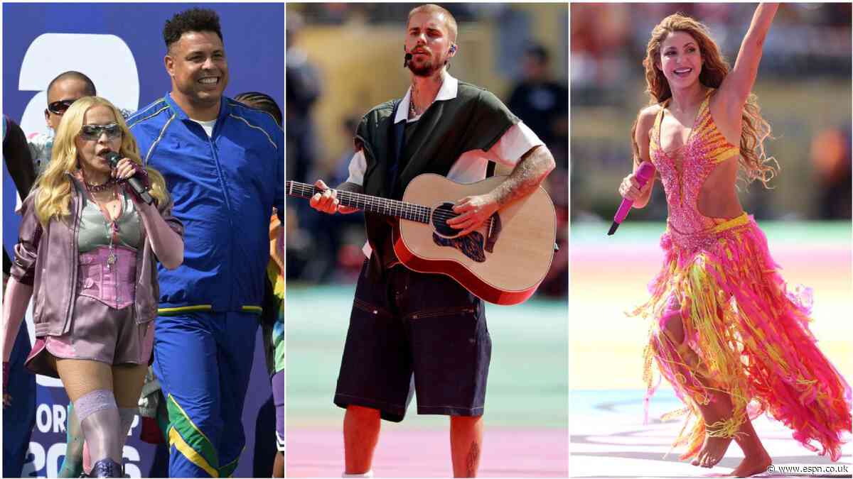 World Cup final halftime show: Rating every performer as Madonna, BTS, Justin Bieber and Shakira headline