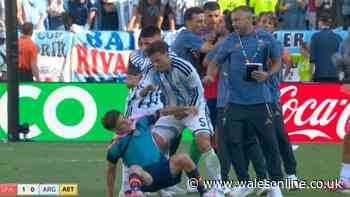 World Cup final ends in violence as Argentina star throws punches in despicable scenes