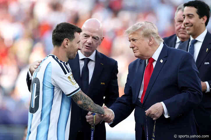 President Donald Trump booed by crowd at World Cup final before handing out medals, trophies