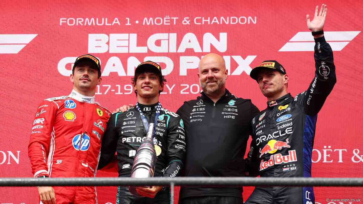 Antonelli wins in Spa as Russell, Hamilton collide