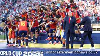 Trump refuses to leave World Cup trophy presentation as FIFA's Infantino steps in