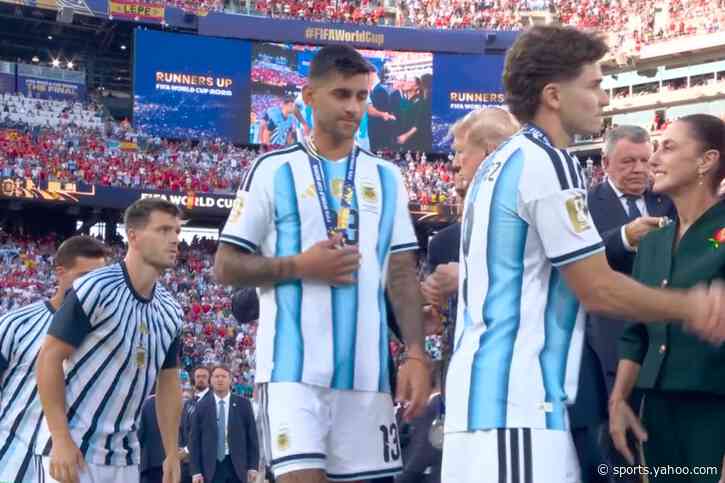 Cristian Romero snubs Trump handshake in World Cup final medal presentation