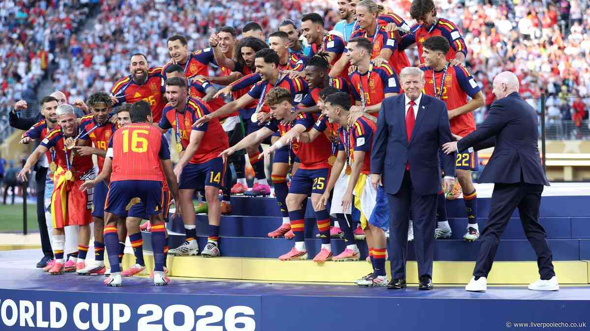 Donald Trump overshadows Spain's World Cup trophy lift, ignoring FIFA President Infantino