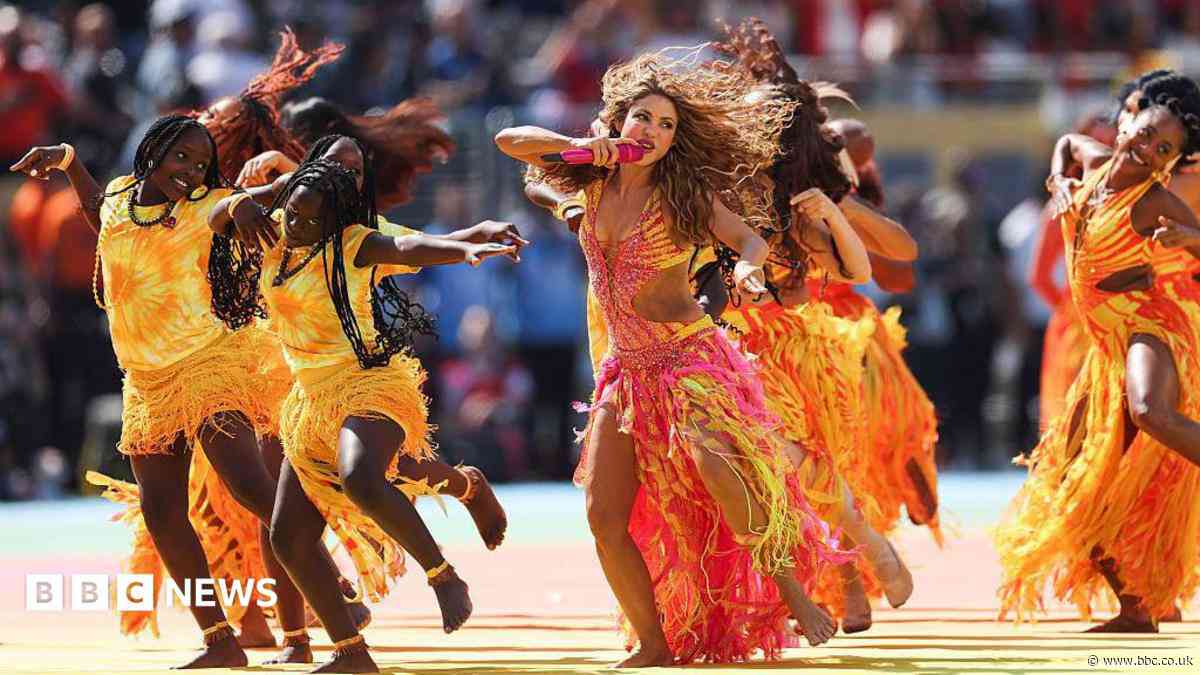 Shakira, Madonna, Justin Bieber and BTS perform at colourful World Cup half-time show