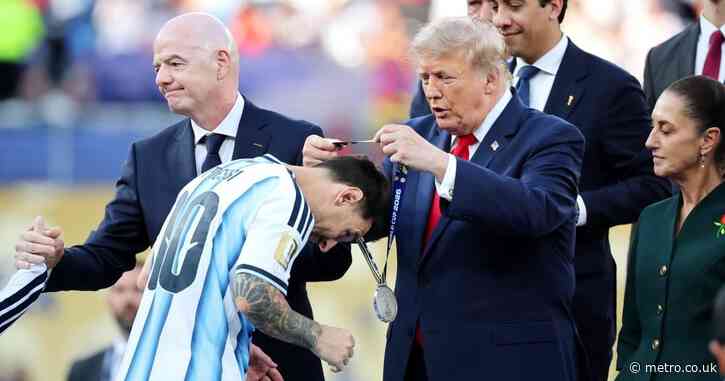 Two Argentina players skip Donald Trump handshake after World Cup final defeat to Spain