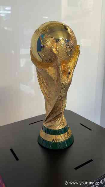 As seen in our garage... This is what Spain and Argentina will be playing for 🌍🏆 #f1 #worldcup