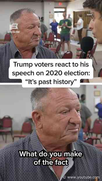 Trump voters react to his speech on 2020 election: 'It's past history'