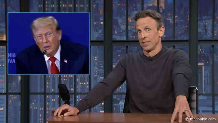 Seth Meyers reacts to Trumps catapult rant despite what happened last time