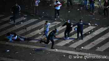 Argentina fans riot in Buenos Aires with violent police clashes after World Cup loss to Spain