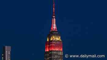 Empire State Building lights up yellow and red in celebration of Spain's World Cup victory