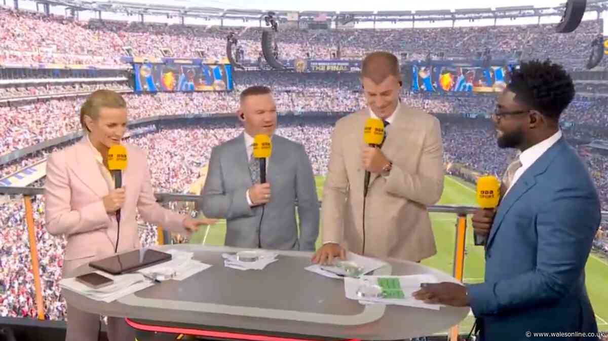 Micah Richards told off by Gabby Logan at BBC’s World Cup final coverage after Gary Lineker jibes