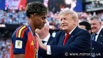 Lamine Yamal makes a fool of Donald Trump during awkward moment at trophy presentation