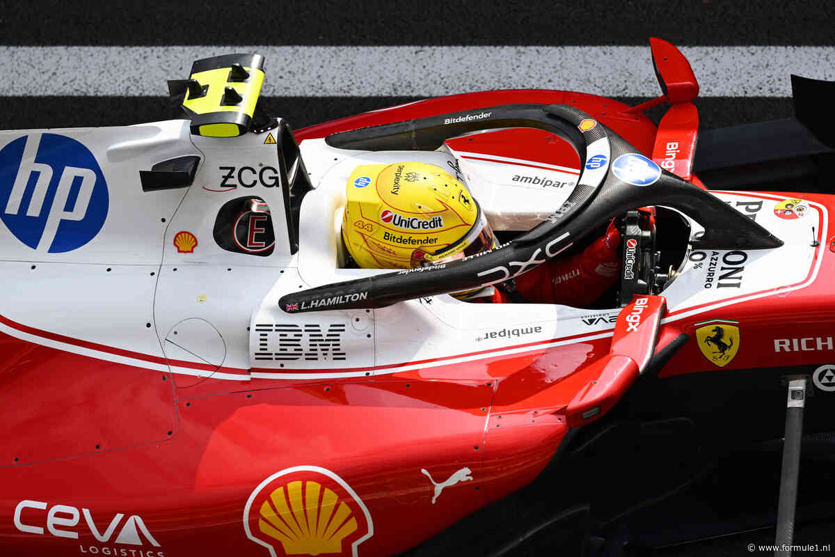 VIDEO: Fikse boete voor Ferrari na aanrijding met monteur Lewis Hamilton
