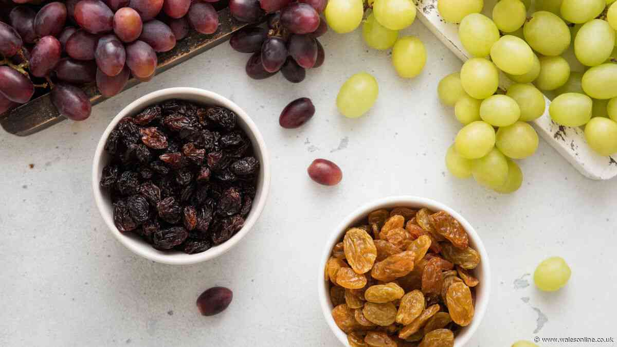 Difference between raisins and sultanas explained, including texture and culinary uses