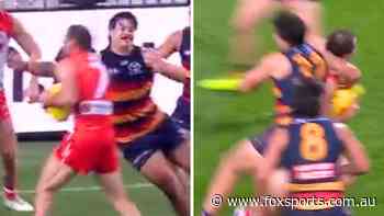 ‘He went low’: Crows spearhead fails bold appeal for tackle turned ‘roundhouse’ KO hit