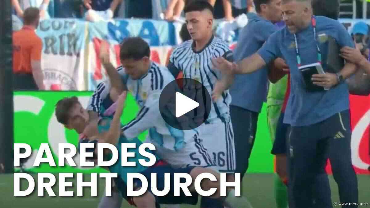 Sicherungen durchgebrannt: Paredes schlägt Gavi und Eric Garcia nieder