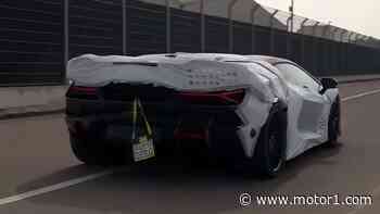 Lamborghini Revuelto SV Spied With License Plate Dangling From The Rear