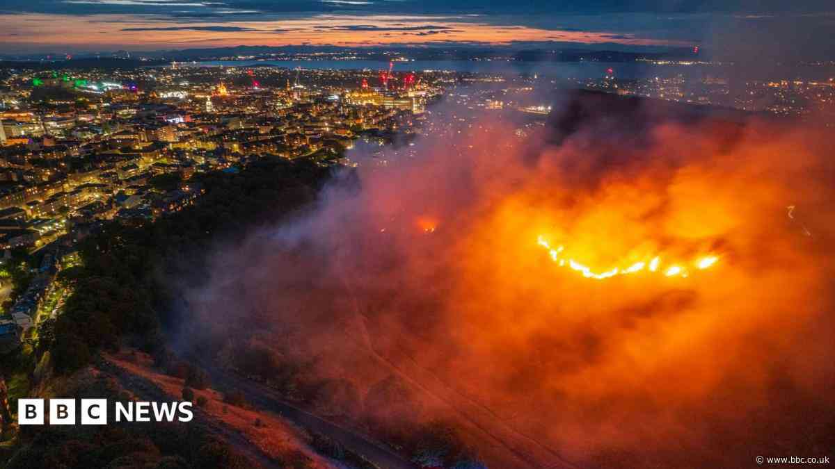 Fire crews battle blaze on Arthur’s Seat in Edinburgh