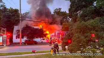 1 hospitalized and 1 firefighter sustained minor burns after fire in Middletown