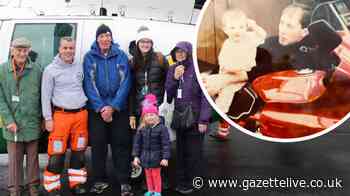 Family of air ambulance patient airlifted twice after motorbike collisions honours memory in the sky