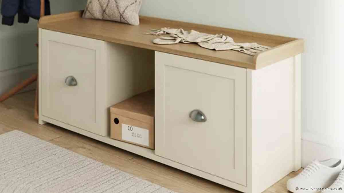 'Space saving' Dunelm shoe storage bench £26 off 'really stylish for the price'