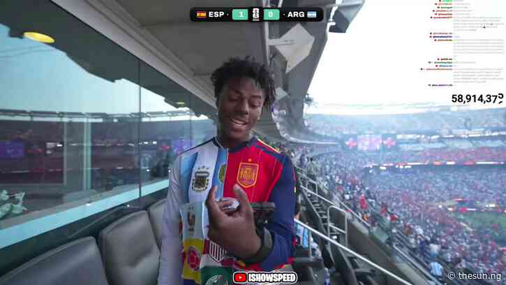 IShowSpeed meets Seyi Tinubu at World Cup final, makes passport request